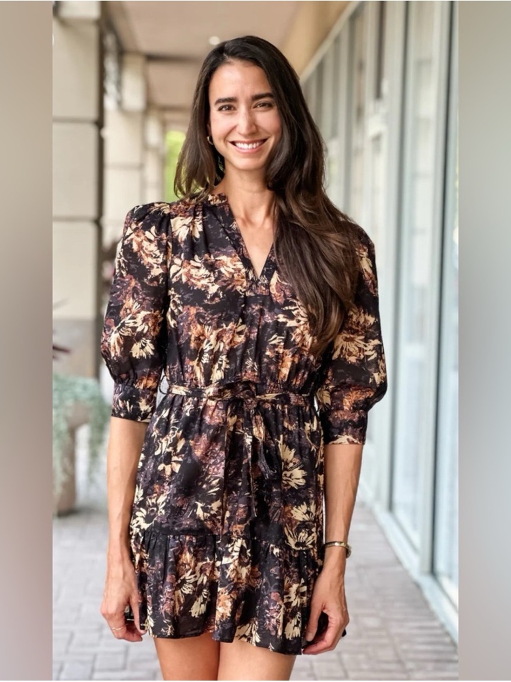 Elan Cotton Black Tuscany Dress